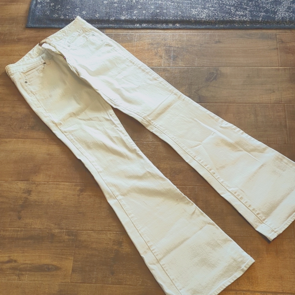 Paige size 27 flare jeans, white